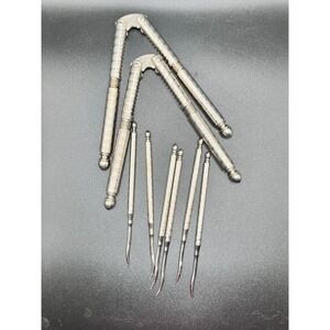 Vintage Ornate Metal Nutcracker Pick Set Elegant Silverware Kitchen Gadget